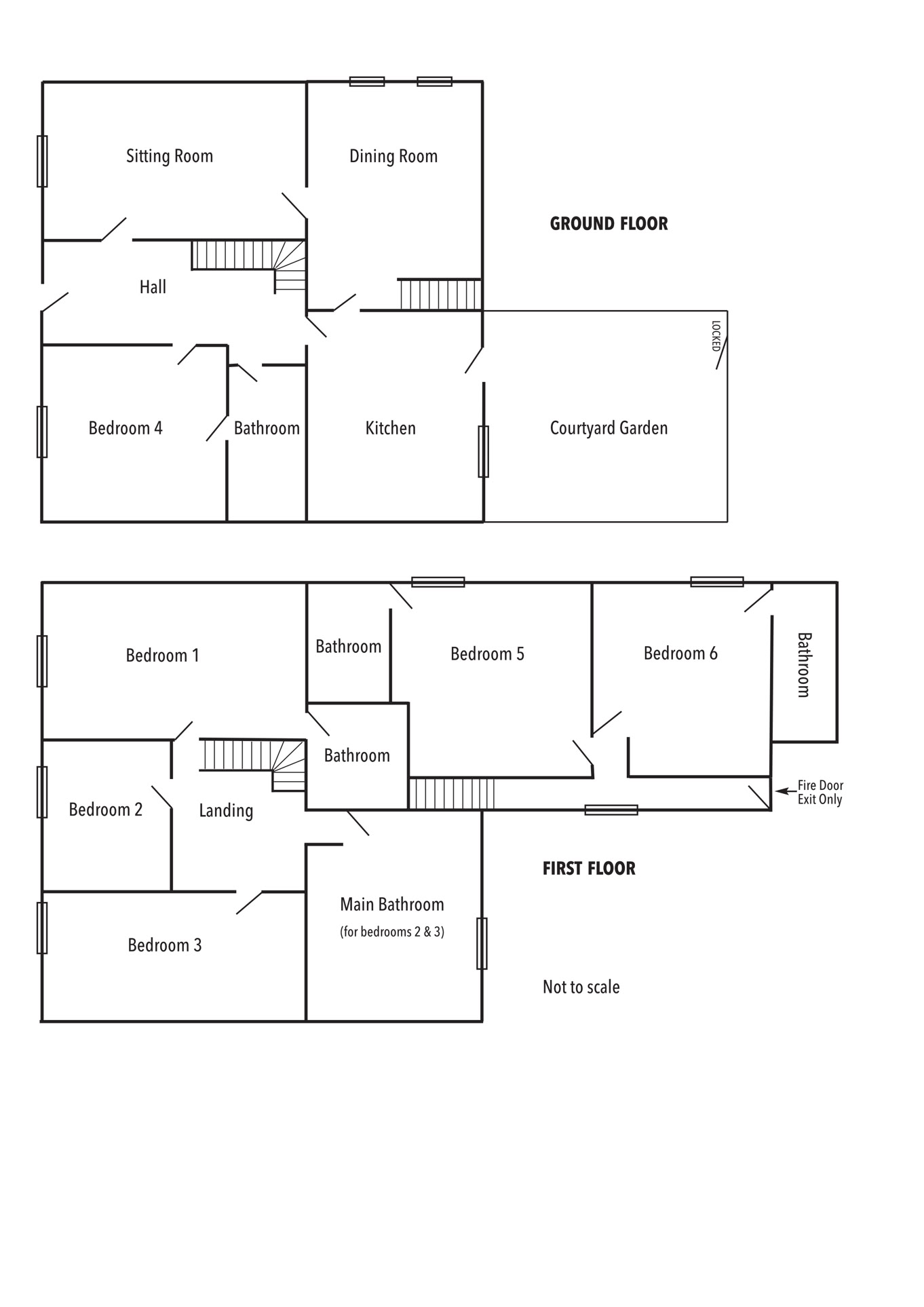 Floor plans of The Maltsters House